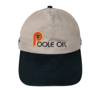 Poole Oil Lubricants Slideback Baseball Cap Brown One Size Adjustable Seba